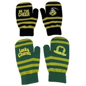 Vtg Mittens General Mills Lucky  Charms & Honey Nut Cheerios Promotional  2 Pair